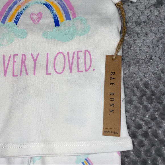 🚩SOLD🚩 HP - Rae Dunn SO VERY LOVED rainbow pajama set - Picture 3 of 4